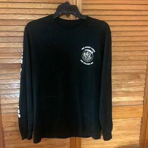 Last Call Co. Black long sleeve graphic shirt (Size S)